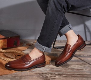 <span class=keywords><strong>Chaussures</strong></span> <span class=keywords><strong>bateau</strong></span> décontractées en cuir véritable faites à la main pour hommes, mocassins penny, <span class=keywords><strong>chaussures</strong></span> habillées pour hommes, <span class=keywords><strong>chaussures</strong></span> de marque pour hommes - Product Image 6