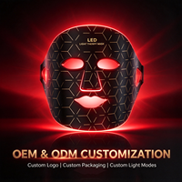 Masque facial LED en silicone 660nm 850nm Thérapie par lumière rouge proche infrarouge Masque sans fil portable Appareil de soin de la peau à domicile