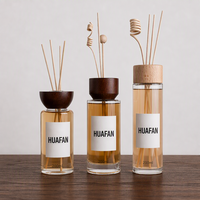 Bouteille diffuseur de parfum en verre transparent cylindrique de 150 ml, 200 ml, 400 ml, base épaisse, conteneur d'aromathérapie vide avec logo personnalisé