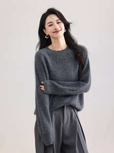 كنزة كورية محبوكة شتوية كورية ناعمة برقبة طويلة من الصوف الأسترالي المصقول - Product Image 2