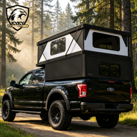 Huntoo Pop up Truck Bed Camper, coque rigide en aluminium, légère, quatre saisons, écologique, coupe-vent, imperméable, camping pour Ram 1500