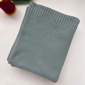 맞춤 제작 니트 100% 순면 담요 단색 어린이 담요 가정용 친환경 도매가 - Product Image 3