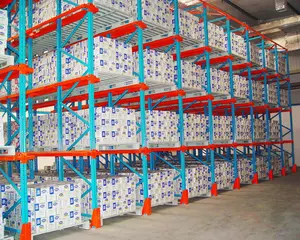 Freezer Warehouse Storage Heavy Duty Racking System Q355B Cold-rolled Steel Drive-in Pallet Rack