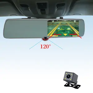 Bán Chạy Nhất Màn Hình Cảm Ứng Dash Cam Rear View Gương Car Camera Dash Car DVR Cam 3 Ống Kính Night Vision Car Video Recorder