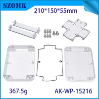 210*150*55mm ASA Anti-UV Boîte Étanche Ip67 Pluie Chaude Humide Temps Rude Marine UL94HB IOT Boîtier En Plastique Extérieur