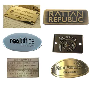 Wholesale Custom Chemically Stainless Steel Plate Etched Fashion Label Engraved Name Plate with Personalized Logo Medal Plate