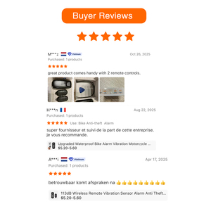 <span class=keywords><strong>Alarm</strong></span> Anti-Maling Nirkabel untuk Sepeda & Motor dengan Sensor Getaran Bahan ABS Tahan Air IP65 Jangkauan 50-80M - Product Image 6