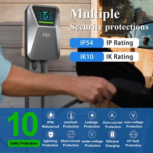 ปลั๊กอินชาร์จรถยนต์ไฟฟ้าแบบติดผนัง รุ่นเริ่มต้น ใช้งานได้ทันที รองรับ Type 2 มาตรฐานยุโรป แบบเฟสเดีย<span class=keywords><strong>ว</strong></span>และสามเฟส 11 กิโล<span class=keywords><strong>ว</strong></span>ัตต์ ได้รับมาตรฐาน CE พร้อมระบบชาร์จแบบสมดุล - Product Image 5