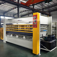 Presse hydraulique à chaud à 3 couches de chauffage haute productivité 180t/200t pour le placage de bois, les portes de meubles et le pressage du contreplaqué