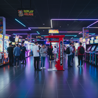 Machine de boxe à monnayeur en acier inoxydable pour entraînement sportif en intérieur et extérieur, avec jeu d'arcade et récompense, prise universelle anglaise
