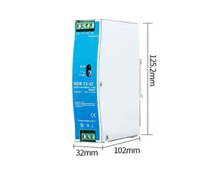 Shenzhen contrôle d'accès rail Din SMPS AC à DC alimentation modulaire 12v extérieur 24V 3A 6.3A 75W 25.2v adaptateur