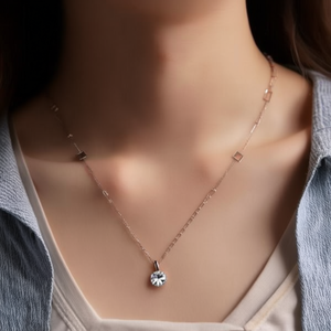 Collana in acciaio inossidabile con ciondolo a diamante, catena quadrata e rotonda, gioielli alla moda, set da 12 pezzi - Product Image 3