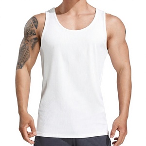 GURUNA-Z-INDUSTRY Débardeur sans manches pour homme, bleu, à blocs de couleur, col rond, séchage rapide, respirant, style streetwear, tricoté, 100% coton, 120g - Product Image 1