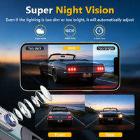 Caméra de tableau de bord WiFi 4 objectifs pour voiture, enregistreur vidéo Full HD 1080P, vision nocturne, boîte noire, caméra de cabine, stationnement 24H