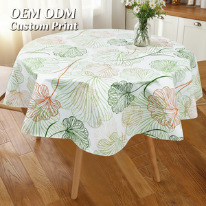 Mantel de Plástico PEVA con Estampado Floral Personalizado OEM ODM, Revestimiento de Franela, Impermeable, Resistente al Aceite, Ecológico, Tamaño Personalizado, Mercados de EE. UU. y la UE - Product Image 1