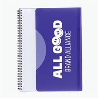 Carnet de notes A5 à spirale avec couverture en PP, impression UV, logo personnalisé, bloc-notes d'écriture, carnet de composition pour étudiants, agenda scolaire
