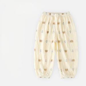 Pantalones de Punto con Estampado de Dibujos Animados, Ecológicos, <span class=keywords><strong>Antimosquitos</strong></span>, para Niños, Finos, con Cordón en el Tobillo, para Niños y Niñas, Casuales de Verano - Product Image 3