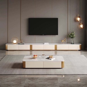 TV sang trọng đơn vị Tủ Tv hiện đại đứng Bàn cà phê với ngăn kéo đồ nội thất phòng khách kết hợp sàn Dài lưu trữ TV đứng - Product Image 2