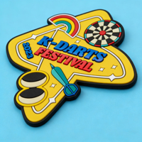 Patch en PVC souple 3D personnalisé, imprimé, à coudre, avec motifs de fleurs, de cœurs et d'alphabet, avec paillettes, pour chapeaux, par un partenaire certifié