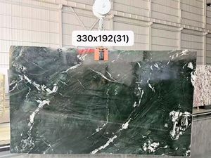 Table à manger en quartz vert <span class=keywords><strong>Versace</strong></span>, marbre vert, pierre naturelle du Brésil pour salon et salle à manger - Product Image 2