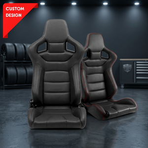 Sièges de voiture sport SSCUS Euro Pu de haute qualité, design de course moderne, soutien dorsal amélioré, fabriqués en cuir PU de haute qualité - Product Image 1