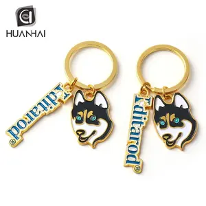 Gantungan Kunci Logam Enamel Pelat Liontin Campuran Anjing Lucu Logo Perusahaan Kustom