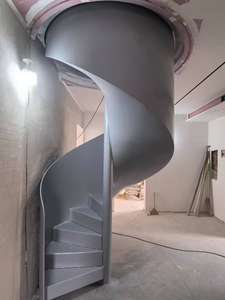 Escalier en colimaçon moderne et durable avec acier galvanisé de style arc pour une utilisation en intérieur dans le salon, la villa, l'appartement, le hall, l'hôtel - Product Image 5