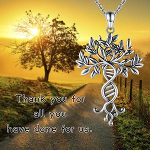 <span class=keywords><strong>Arbre</strong></span> de Vie Infinity <span class=keywords><strong>DNA</strong></span> Collier 925 Sterling Silver Double Helix Celtic Family Tree Pendentif Bijoux - Product Image 5