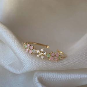 レディース絶妙なリング銅メッキ18Kゴールド甘い薄いリング - Product Image 5