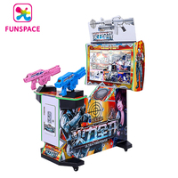 Machine de Jeu de Tir Interactif d'Arcade à Monnayeur pour 2 Joueurs, Divertissement Intérieur
