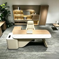 Bureau d'ordinateur moderne pour cadres avec armoire de rangement, plateau en bois, idéal pour la maison ou le bureau - Offre Spéciale