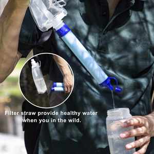 AJOTEQPT Filtre à eau personnel portable tactique pour survie en extérieur, équipement de filtration d'urgence pour le camping - Product Image 5