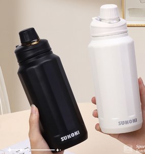 600 800 1000ml The Screw Cap Features Two Drinking Options <b>Straw</b> Cup - Product Image 1