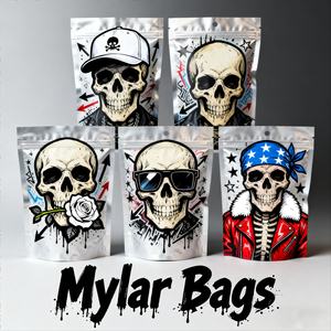 ถุงซิปล็อคพลาสติกแบบตั้งได้ ป้องกันกลิ่น สำหรับบรรจุอาหาร ขนาด 3.5 28 กรัม 1 ออนซ์ 1 ปอนด์  แบบพิมพ์ลายตามสั่ง ปิดผนึกด้วยความร้อน - Product Image 2