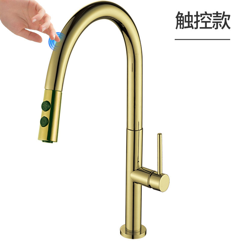 Control táctil dorado