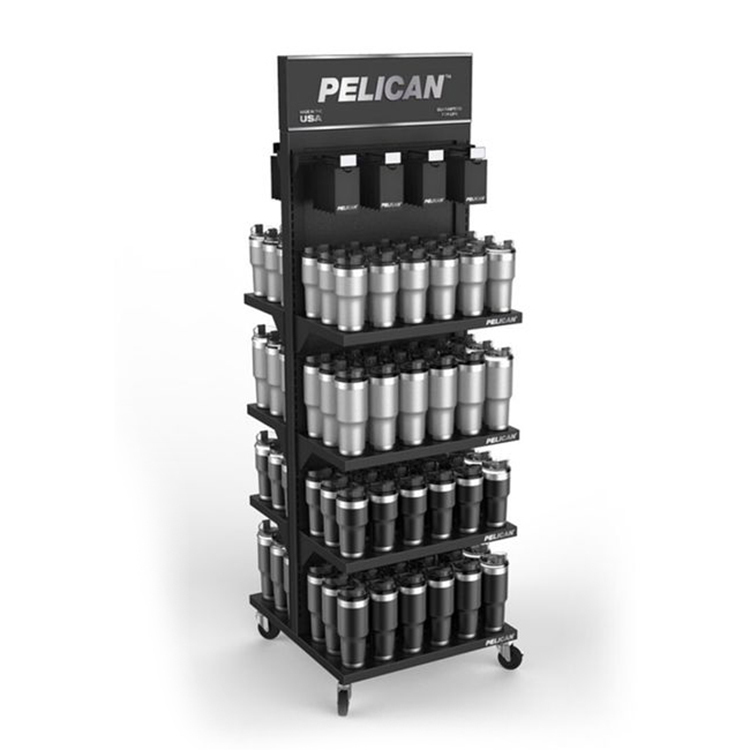 Free Standing Kena Metal Pegboard Cosmetic Accessories Display Rack for Department Store — view 3