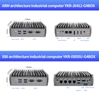 Mini PC industriel embarqué sans ventilateur compatible N97 N100, 4 ports LAN PoE, RS232, rail DIN, 12V, large plage de tension