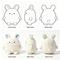 Peluche Lapin Nuageux en Peluche Ultra Douce, Lapin Rembourré Personnalisable OEM/ODM, Animal en Peluche pour Cadeau Enfant, Vente en Gros