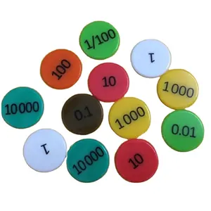 Game Manufacture Plastic Customized Square Rectangle Round Small Board Game Counters Token Round Acrylic Ps Tiles Coin Accessories