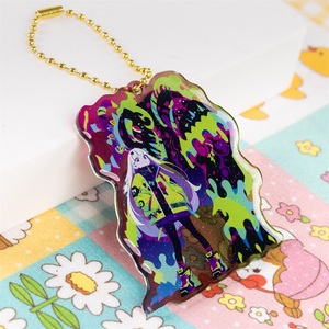 Móc Khóa Quyến Rũ Acrylic Hoạt Hình Không Trong Suốt Lấp Lánh Bằng Nhựa Epoxy Sáng Hai Mặt - Product Image 1