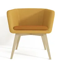 Modernes Design Hellgrüne Form Schaum Holzbeine Handels büro Lobby Besucher Empfangs stühle Wartezimmer Lounge Chair