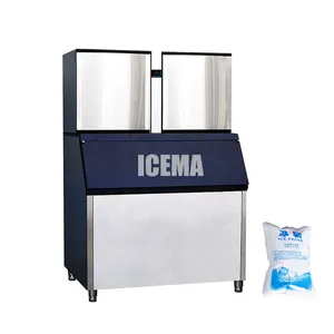 ICEMA ticari 1Ton 1000kg/24h buz küpü yapma makinesi