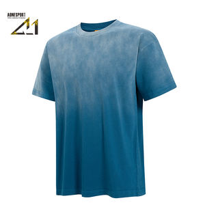 T-shirt personnalisé vintage tricoté 250 g/m² effet délavé Spray Monkey 1776-2026 Aigle Croix Patriotique Respirant Oversize Streetwear Église - Product Image 3