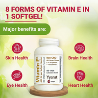Vitamine E de haute qualité avec tocophérols SOUTIENT LA SANTÉ DE LA PEAU ET LA PROTECTION CELLULAIRE CAPSULES EN GEL DOUCE