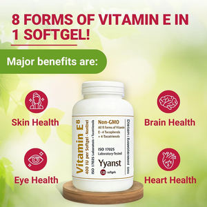 Vitamina E de alta calidad con tocoferoles, apoya la salud de la piel y la protección celular, cápsulas blandas. - Product Image 2