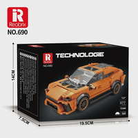 Reobrix 690 377 pièces, kit de construction de voitures MOC, briques de haute technologie, collection d'idées de jouets, cadeau DIY pour enfants et adultes, modèle de véhicule, ensemble de blocs de construction