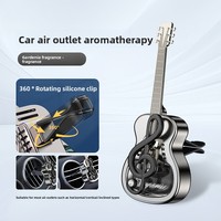 Diffuseur d'aromathérapie pour voiture moderne sans électricité, purificateur d'air, support de ventilation en forme de guitare, parfum longue durée, élimination des odeurs, naturel
