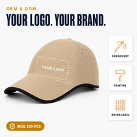 Casquette de baseball sans couture en gros, découpée au laser, respirante, séchage rapide, anti-transpiration, pliable, légère, pour hommes et femmes