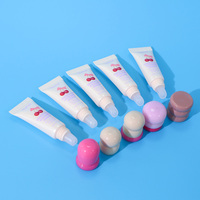 Tube de baume à lèvres givré personnalisé 5ml 15ml, emballage de tubes de baume à lèvres 5ml 15ml, nouveau style avec capuchon à vis, vente directe usine