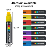 SINOART 15mm feutre pointe Graffiti marqueurs Jumbo peinture acrylique marqueur pour papier, bois pierre tissu